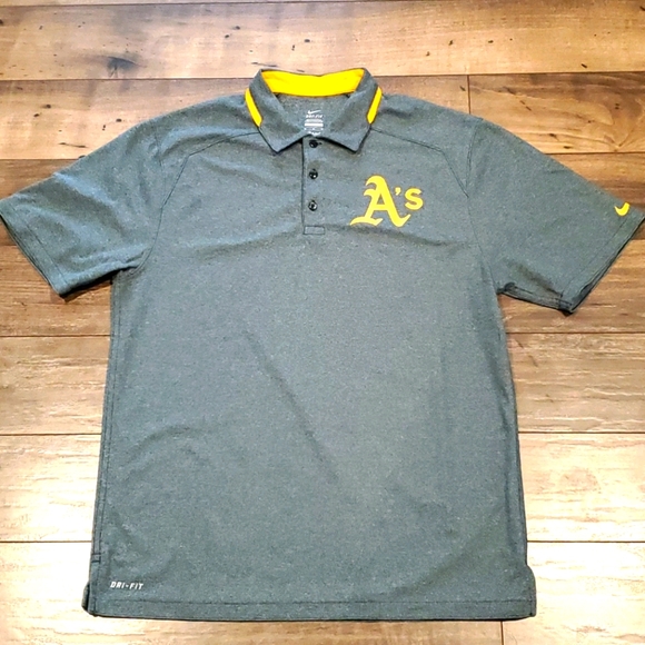 Nike Other - Nike Dri-fit MLB Oakland Athletics Heathered Polo